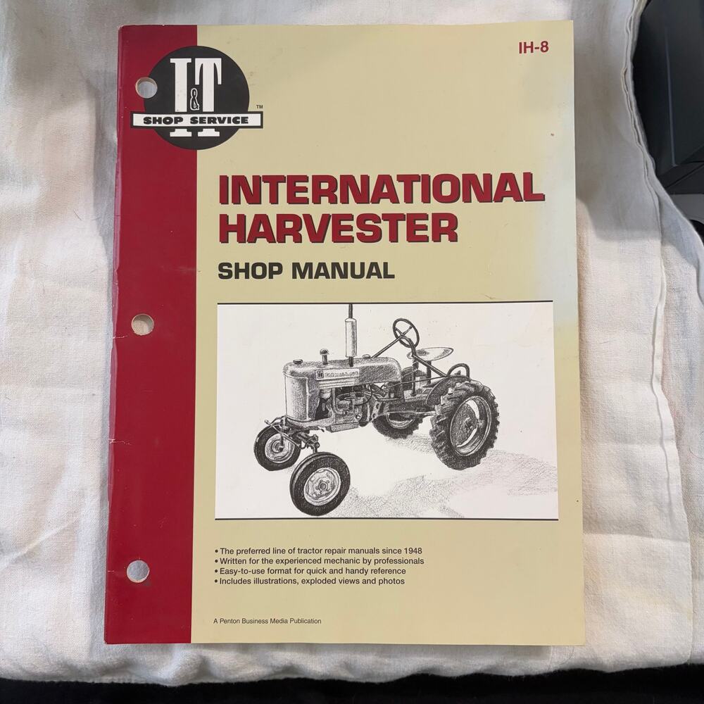 I&T International Harvester Shop Manual IH-8 Tractor Repair Service Book Haynes